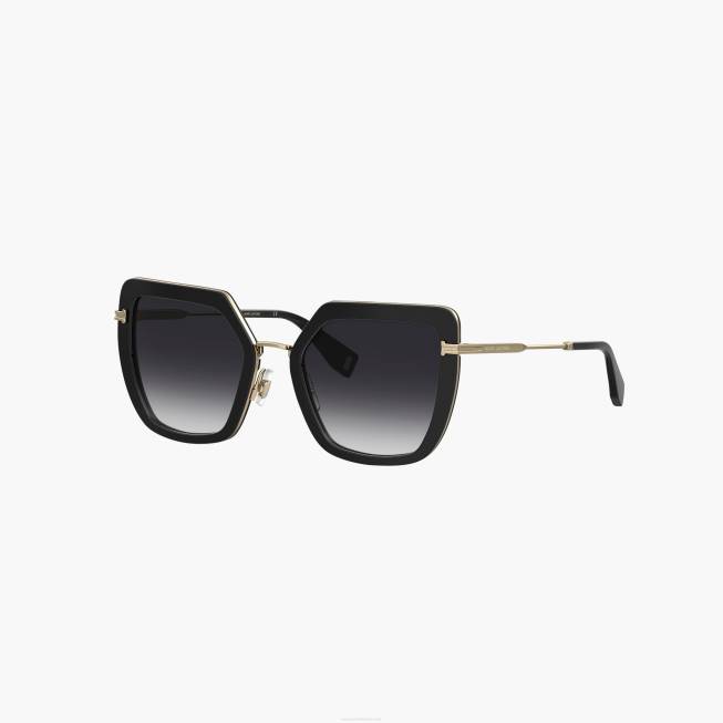 dk Marc Jacobs ikon oversized butterfly solbriller sort/guld 402Z379
