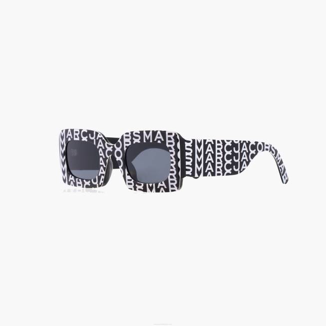 dk Marc Jacobs monogram rektangulære solbriller sort/hvid 402Z391