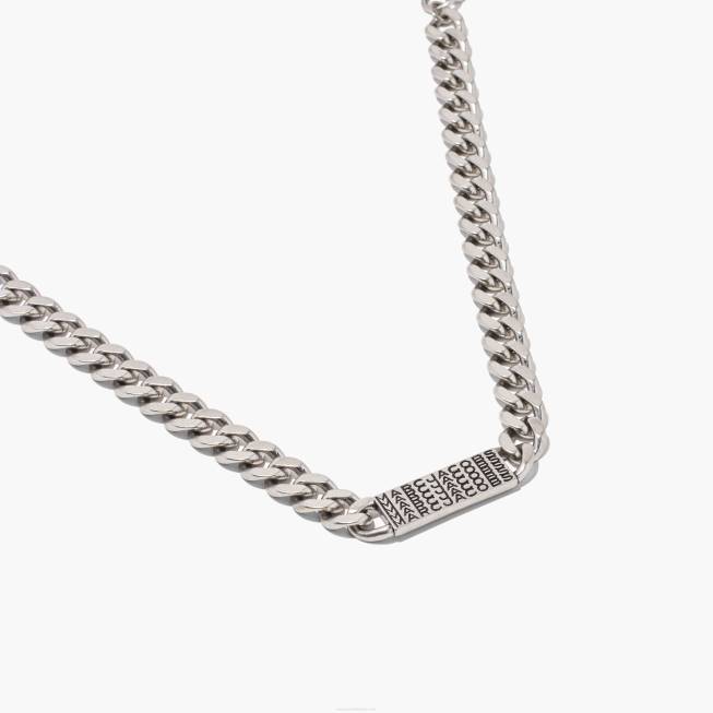dk Marc Jacobs stregkode monogram id kæde halskæde i alderen sølv 402Z418