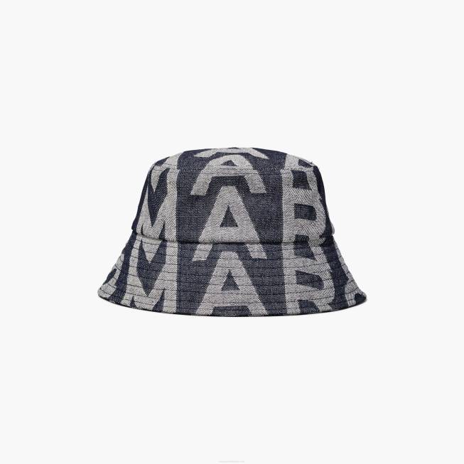 dk Marc Jacobs monogrammet denim bøttehat denimblå 402Z393