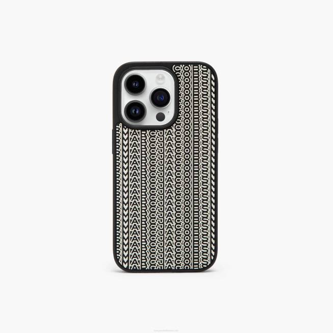 dk Marc Jacobs monogram iphone 14 pro 3d etui sort/hvid 402Z402