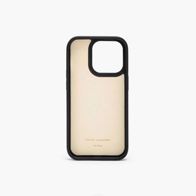 dk Marc Jacobs monogram iphone 14 pro 3d etui sort/hvid 402Z402