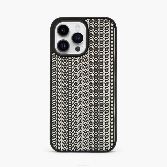 dk Marc Jacobs monogrammet iphone 14 pro max 3d etui sort/hvid 402Z403