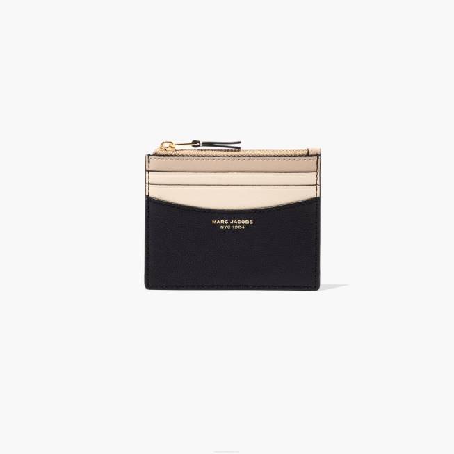 dk Marc Jacobs den slanke 84 colorblock zip-kort taske sort multi 402Z328