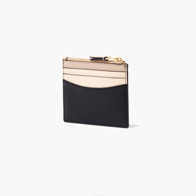 dk Marc Jacobs den slanke 84 colorblock zip-kort taske sort multi 402Z328