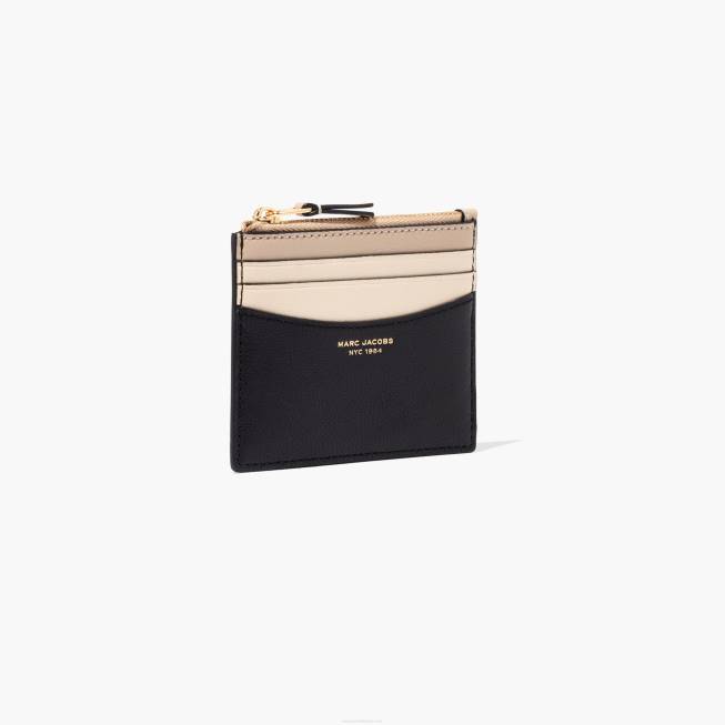 dk Marc Jacobs den slanke 84 colorblock zip-kort taske sort multi 402Z328