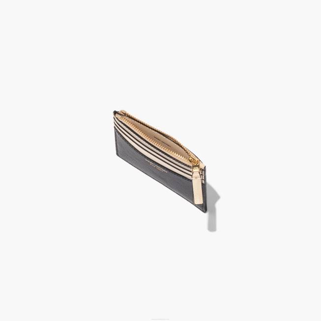 dk Marc Jacobs den slanke 84 colorblock zip-kort taske sort multi 402Z328