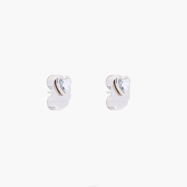 dk Marc Jacobs de charmerede hjerte øreringe krystal/sølv 402Z442