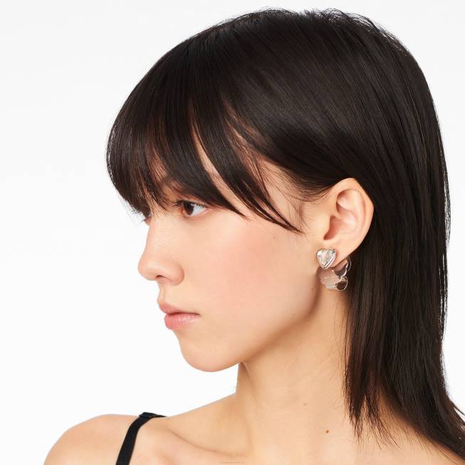 dk Marc Jacobs de charmerede hjerte øreringe krystal/sølv 402Z442