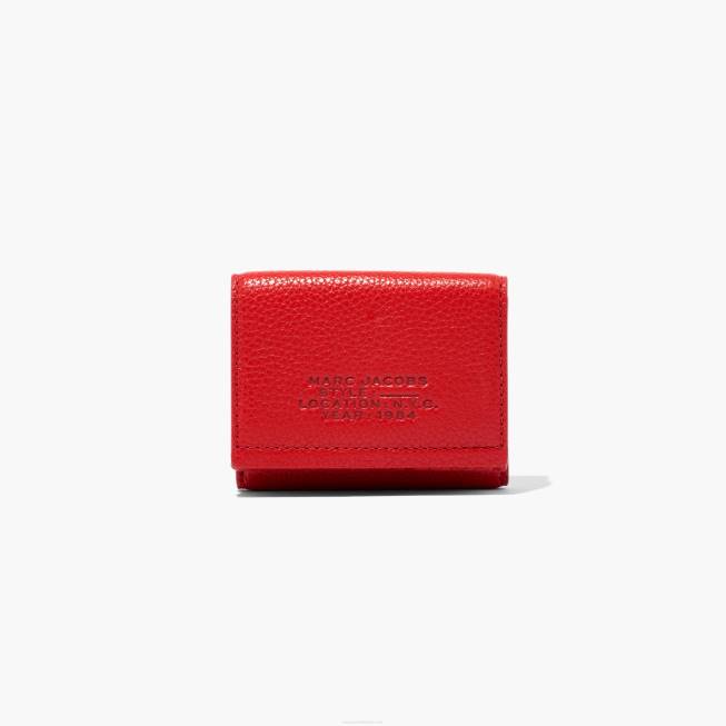 dk Marc Jacobs den mellemstore trefoldede læderpung ægte rød 402Z243