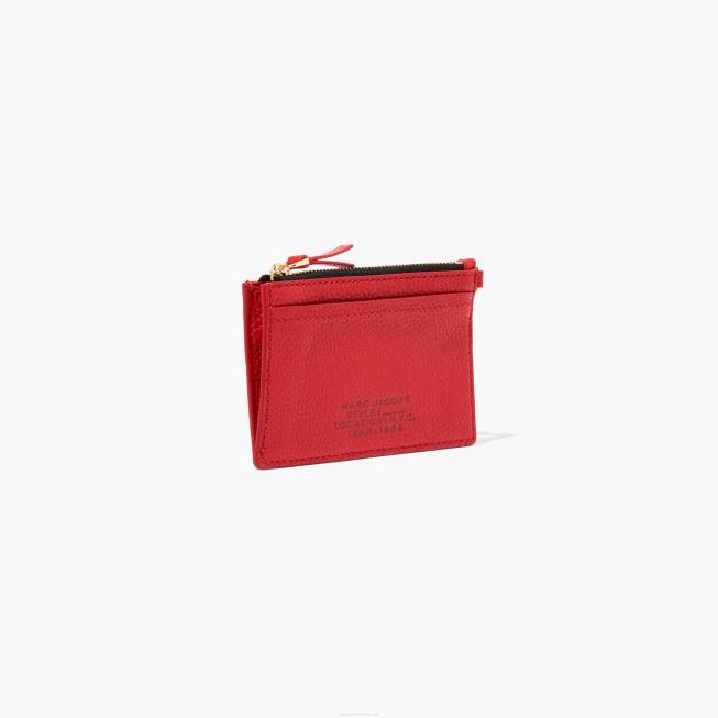dk Marc Jacobs læder top lynlås armleddet ægte rød 402Z290