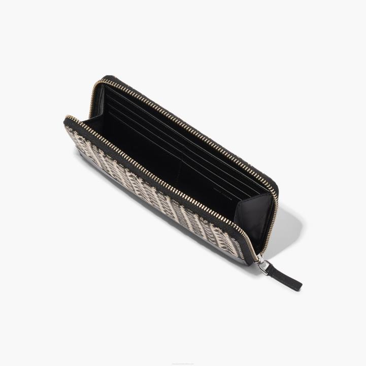 dk Marc Jacobs monogram jacquard continental wristlet pung 0N88256