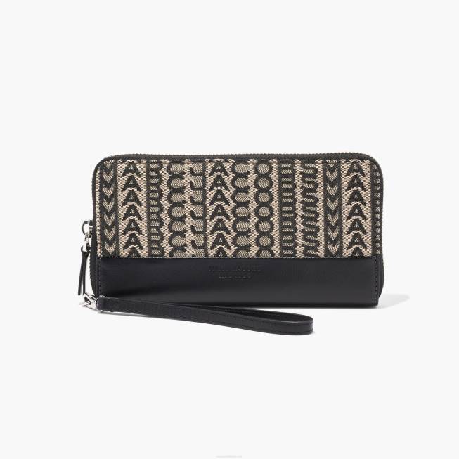 dk Marc Jacobs monogram jacquard kontinental håndleds pung beige multi 402Z256