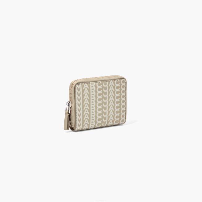 dk Marc Jacobs monogram læder lynlås omkring pung kaki 402Z268