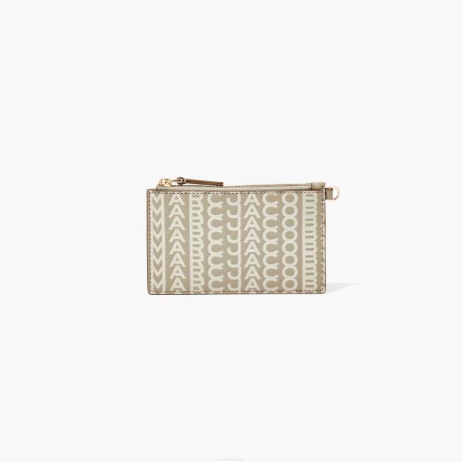 dk Marc Jacobs monogram læder top lynlås armbånd khaki 402Z269