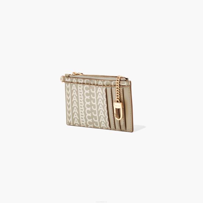dk Marc Jacobs monogram læder top lynlås armbånd khaki 402Z269
