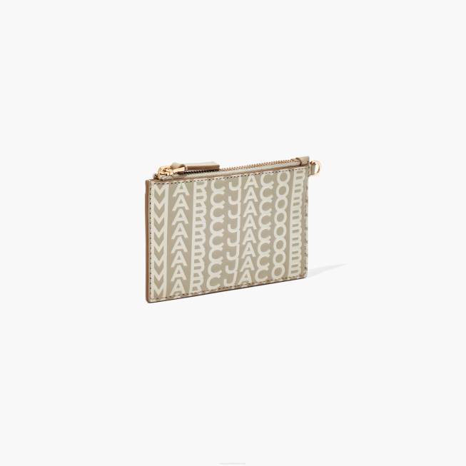 dk Marc Jacobs monogram læder top lynlås armbånd khaki 402Z269