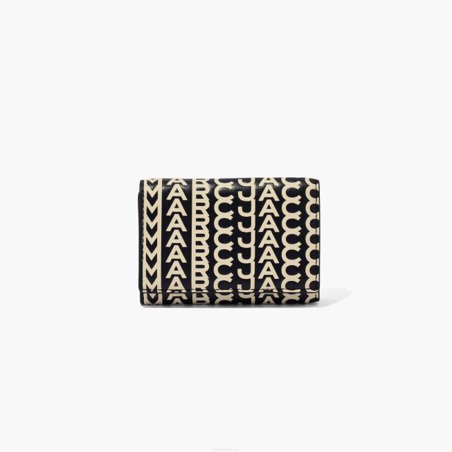 dk Marc Jacobs monogram mellem trefoldet pung sort/hvid 402Z248
