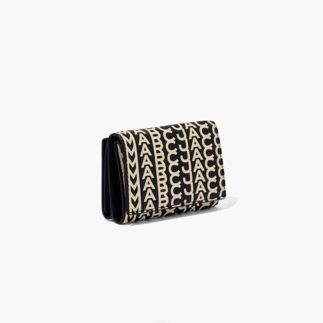dk Marc Jacobs monogram mellem trefoldet pung sort/hvid 402Z248