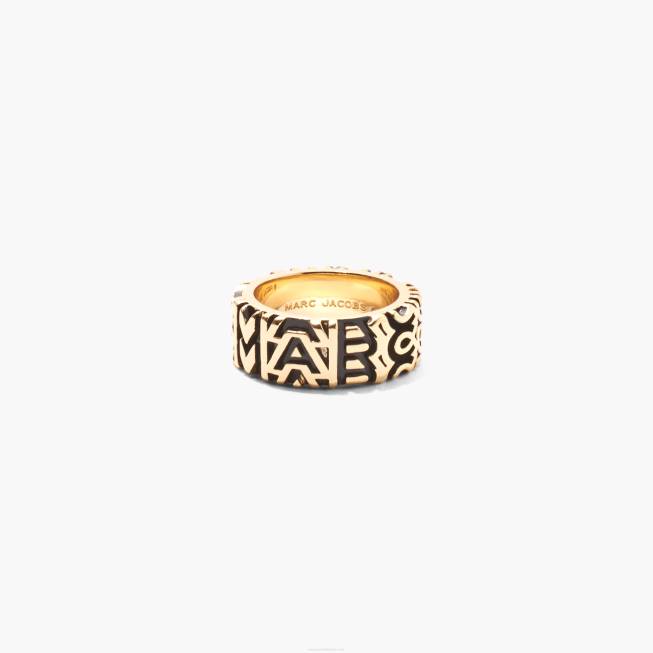dk Marc Jacobs den monogramgraverede ring i ældet guld 402Z458
