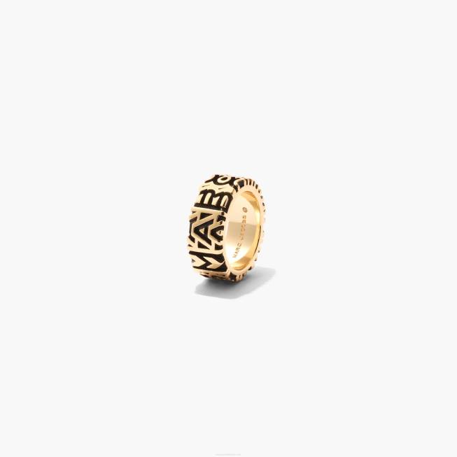 dk Marc Jacobs den monogramgraverede ring i ældet guld 402Z458