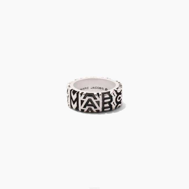 dk Marc Jacobs den monogramgraverede ring i ældet sølv 402Z459