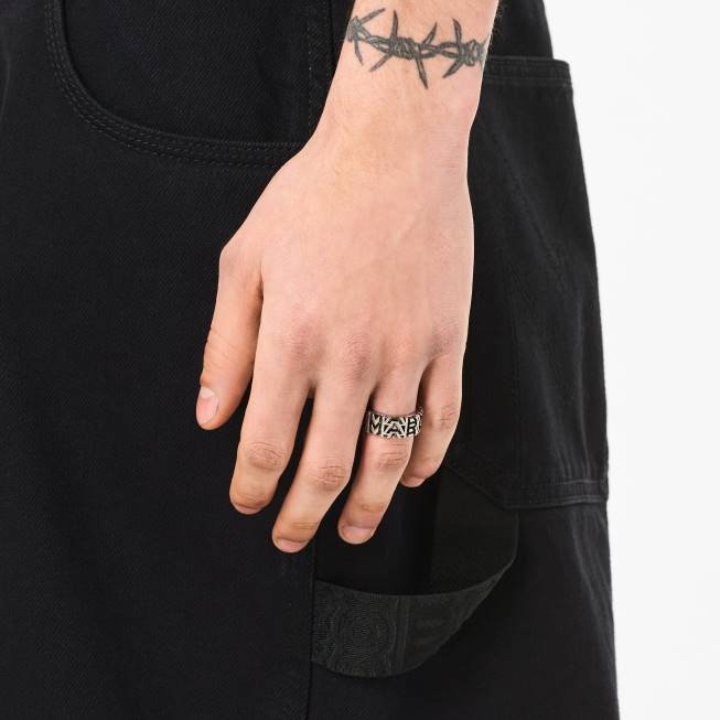 dk Marc Jacobs den monogramgraverede ring i ældet sølv 402Z459