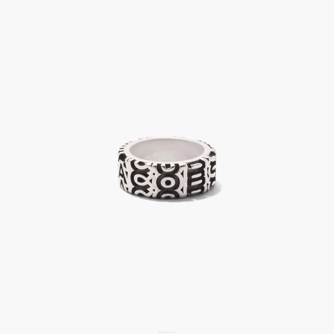 dk Marc Jacobs den monogramgraverede ring i ældet sølv 402Z459