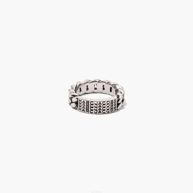dk Marc Jacobs stregkode monogram id kædering ældet sølv 402Z460