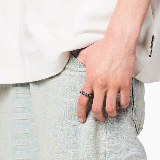 dk Marc Jacobs stregkode monogram id kædering ældet sølv 402Z460