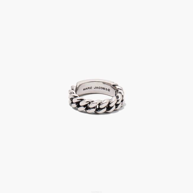 dk Marc Jacobs stregkode monogram id kædering ældet sølv 402Z460