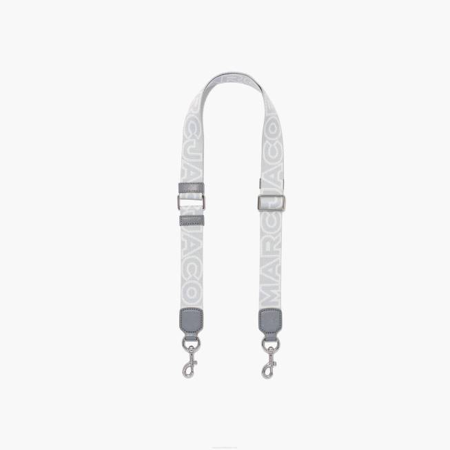 dk Marc Jacobs den tynde kontur logo webbing strop wolf grey multi 402Z345