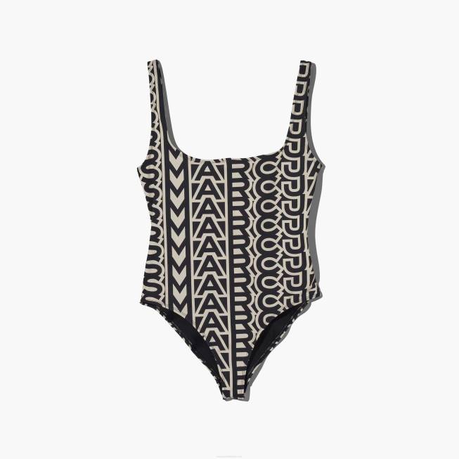 dk Marc Jacobs monogrammet badedragt i ét stykke sort/elfenben 402Z485