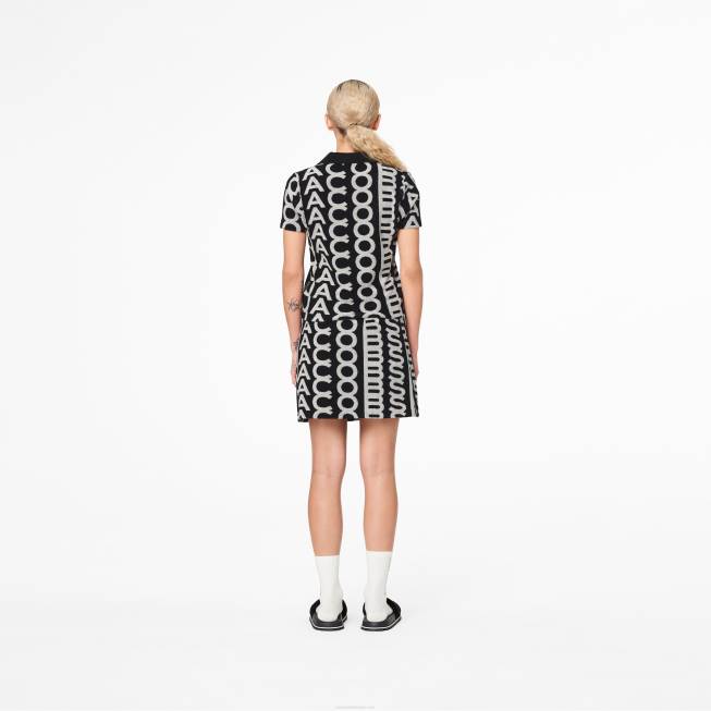 dk Marc Jacobs monogrammet frotté polo sort/elfenben 402Z527
