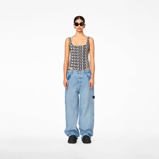 dk Marc Jacobs den overdimensionerede snedker jean solbleget denim 402Z538
