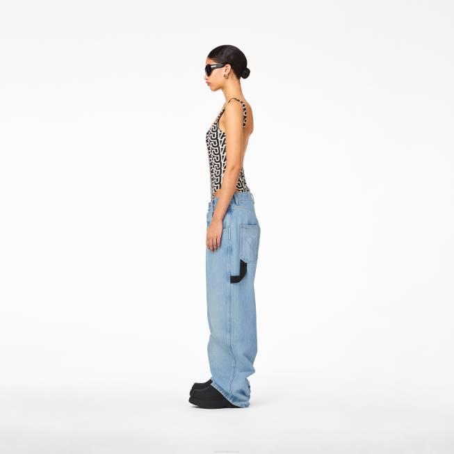 dk Marc Jacobs den overdimensionerede snedker jean solbleget denim 402Z538