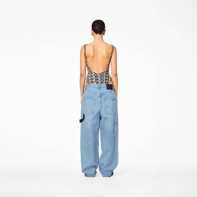 dk Marc Jacobs den overdimensionerede snedker jean solbleget denim 402Z538