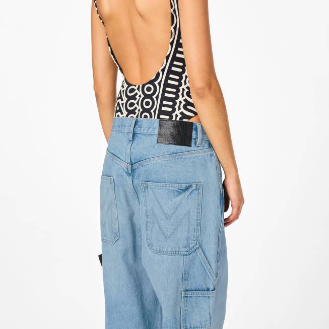 dk Marc Jacobs den overdimensionerede snedker jean solbleget denim 402Z538