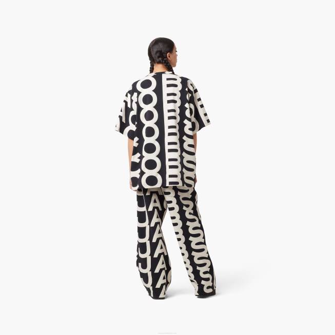 dk Marc Jacobs monogrammet oversized joggingbukser sort/elfenben 402Z515