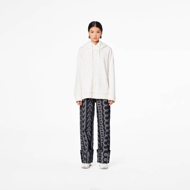 dk Marc Jacobs monogram oversized hættetrøje æggeskal/optik hvid 402Z497