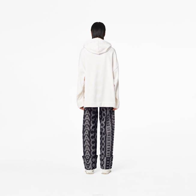 dk Marc Jacobs monogram oversized hættetrøje æggeskal/optik hvid 402Z497