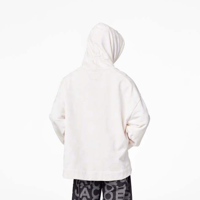 dk Marc Jacobs monogram oversized hættetrøje æggeskal/optik hvid 402Z497