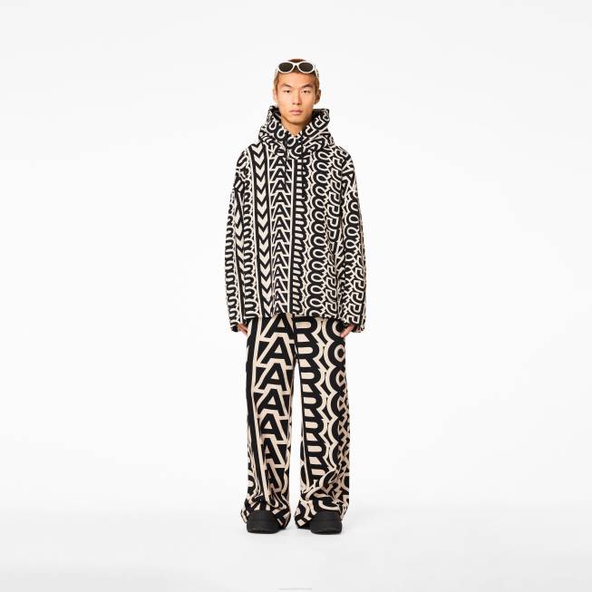 dk Marc Jacobs monogram oversized hættetrøje sort/elfenben 402Z484