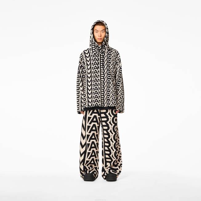 dk Marc Jacobs monogram oversized hættetrøje sort/elfenben 402Z484