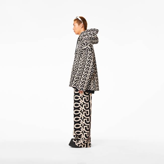 dk Marc Jacobs monogram oversized hættetrøje sort/elfenben 402Z484