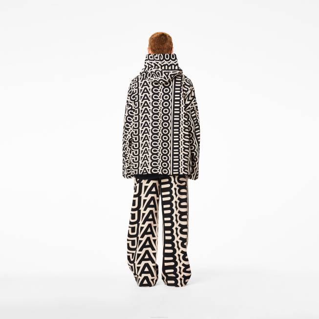 dk Marc Jacobs monogram oversized hættetrøje sort/elfenben 402Z484