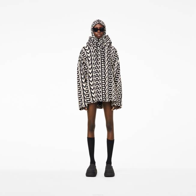 dk Marc Jacobs monogram oversized hættetrøje sort/elfenben 402Z484