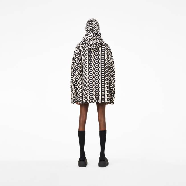 dk Marc Jacobs monogram oversized hættetrøje sort/elfenben 402Z484