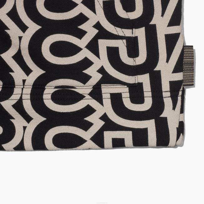 dk Marc Jacobs monogram oversized hættetrøje sort/elfenben 402Z484