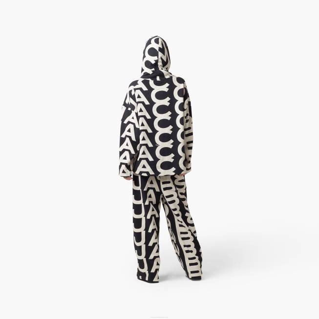 dk Marc Jacobs monogram oversized hættetrøje sort/elfenben 402Z514